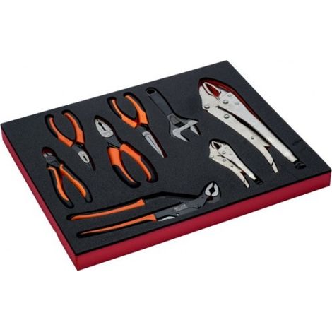 BAHCO - Jeu de clés et pinces, module mousse 2/3 Fit&Go - 8 Pcs