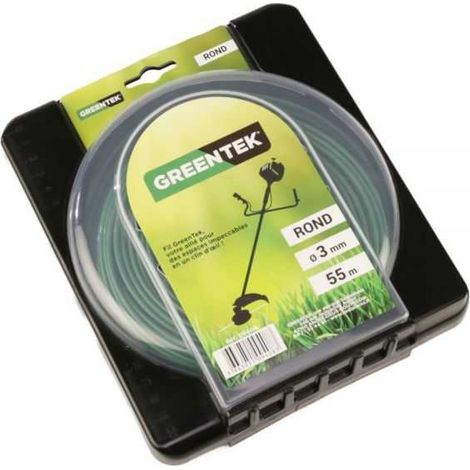 Fil débroussailleuse Rond 2,4 mm x 55 m Greentek (1/4)
