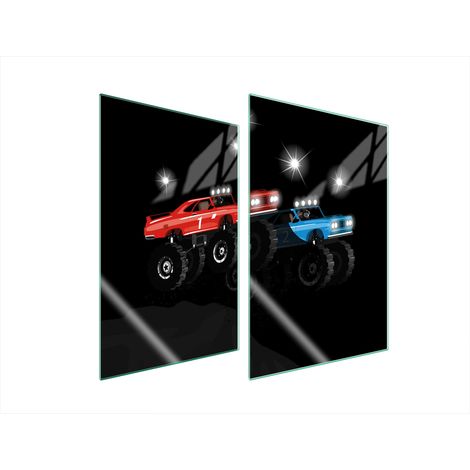 Plaque de protection en verre pour la cuisine 2x35x52 voiture (1/5)