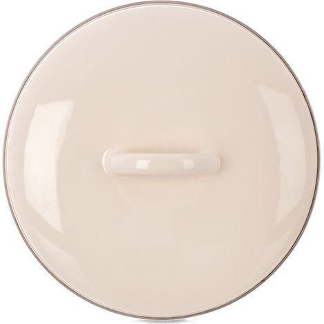 Coperchio in smalto color crema per vaso da 20 cm (1/5)