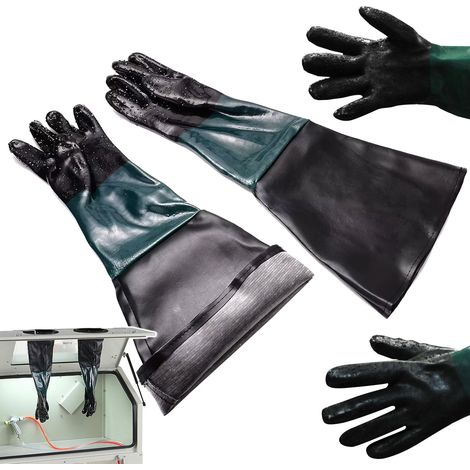 GUANTES PROTECTORES LARGOS PARA CHORROS DE ARENA