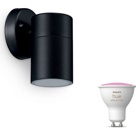 Philips Hue Kylis Applique murale d'extérieur GU10 (Noir) Lumière blanche et colorée - White and Color Ambiance (1/5)