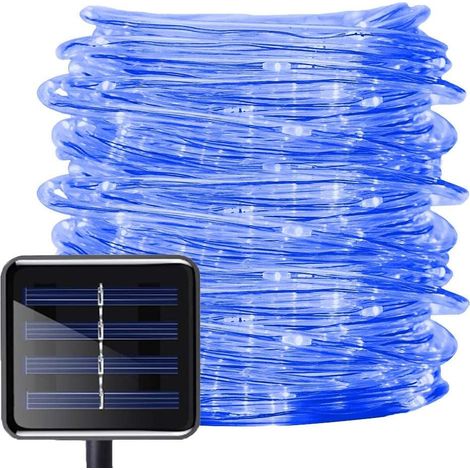 Guirlande lumineuse solaire LED extérieure pour jardin, en tuyau PVC et fil de cuivre.-AquaForge (1/2)