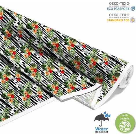 TESSUTI DECORATIVI PER ESTERNI OXFORD - motivo fiori tropicali 3 (1/5)