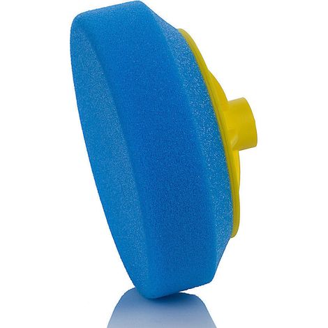 Tampone per lucidatura duro 150 mm per filettatura M14, spugna, disco per lucidatura, blu ABW (1/4)