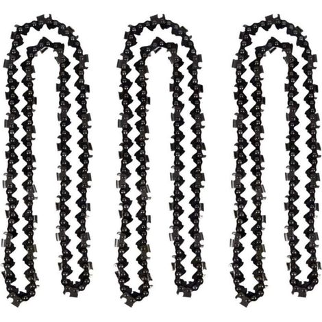Lot de 3 Chaîne de tronçonneuse de 50 cm 0.325" 1,5 mm 76 maillons d'entraînement - compatible avec Timberpro 62CC, Hyundai et autres