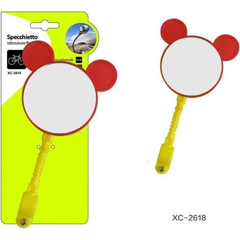TRADE SHOP - Specchietto Retrovisore Flessibile Con Orecchie Universale Per Bicicletta Xc2618 -