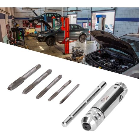 Clé à Pipe Régulable T-Shape M3-M8 avec Vis Tap et Foret pour Percer et Faire des Filetages - KZQ (1/5)