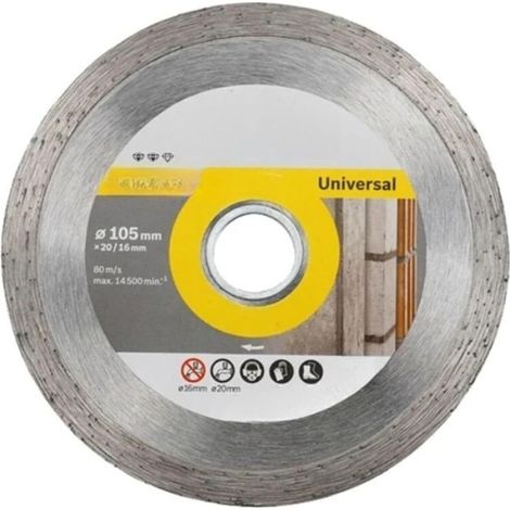 Disque de coupe diamanté pour meuleuse de pierre, béton armé, granit, 105 mm