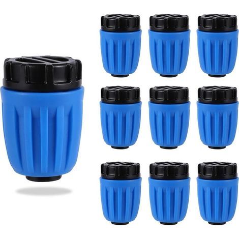 Bouchon De Tuyau D'irrigation Goutte - à Bleu 1/2 "pour Tuyaux 1/2" (16mm) (diamètre Extérieur 0620 "diamètre Intérieur 0520"). Pouces) (10 Pièces Bleu) Spina da pollici (1/4)