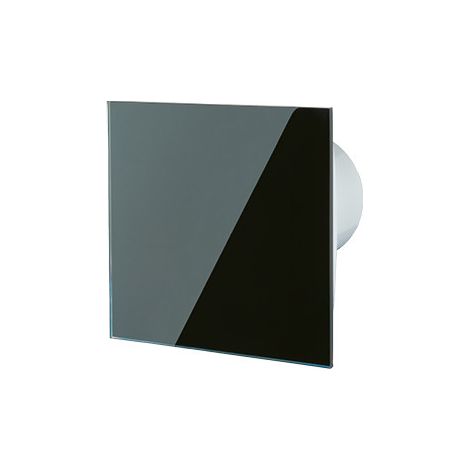 EMOTION 2 125 KTH aérateur avec façade noire en verre organique pour mur ou plafond D125 avec clapet anti-retour NATHER 587445
