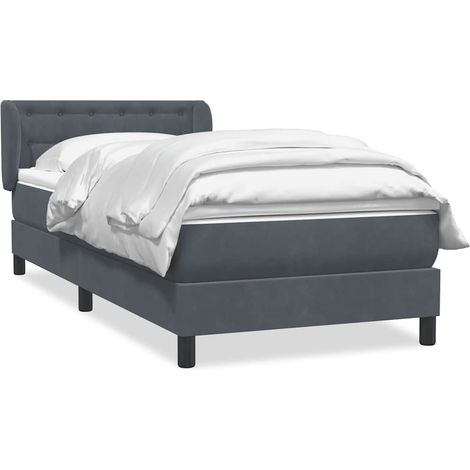 Maison Exclusive - Boxspringbett mit Matratze Dunkelgrau 80x220 c