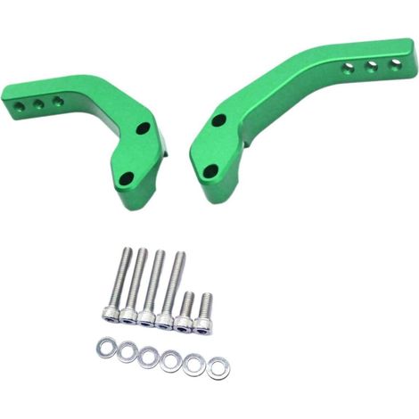 Soporte de montaje para guardamanos de 2 piezas, abrazadera para guardamanos de motocross, aluminio universal, fácil instalación, tornillos incluidos, 28 mm, verde (1/5)