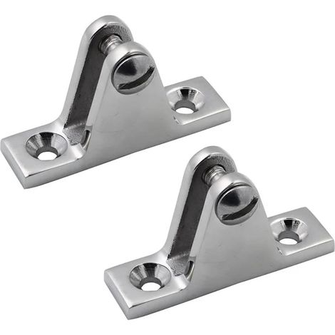 Charnière de Pont Bimini à Montage latéral en Acier Inoxydable 316, 2 pièces, 60mm, Vernis Miroir, matériel de Voile de Bateau Marin (1/5)