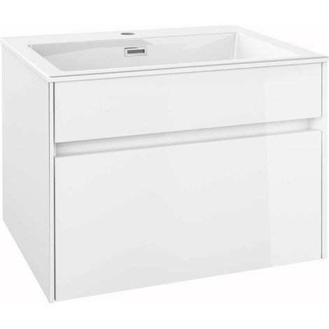 kielle - Waschtisch mit Unterschrank 60 cm, weiß glänzend 50027S600ROZ2 (1/5)