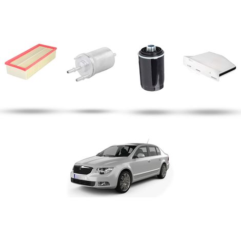 Kit tagliando 4 filtri compatibile con Skoda Superb II (3T) 1.8 TSI 118kw Dal 2008 (1/5)