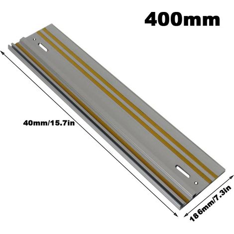 Rail De Guidage En Aluminium - 400 Mm - Pour Scie Circulaire Et Fraiseuse - Compatible Avec Adaptateurs Rail - 1 Pièce (1/5)