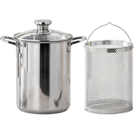 Marmite à pâtes en Cuit-Pâtes 4 L Casserole Ménagère Avec Couvercle pour cuisiniers amateurs parents préparation repas fête réunion événement vacances dîners