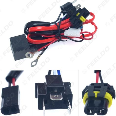 Kit de câblage rétractable pour phare xénon H4 12 V 35 W, kit de câblage HID H4 pour moto, kit de câblage universel pour phare rétractable