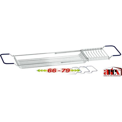 Mensola Portaspugne Bagno Lavello Portatutto Estensibile Rainbow da 66 a 79 cm