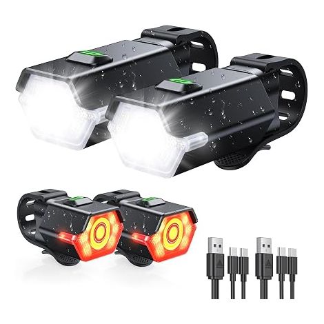 Lumiere Velo avec Feu d'Avertissement Latéral, 3+6 Modes (1/5)