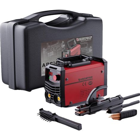 Saldatrice, tecnologia inverter IGBT, corrente d'arco 20-140A, dimensioni 22 x 8,5 x 14,3 cm, peso 1,9 kg, saldatrice MMA (1/5)