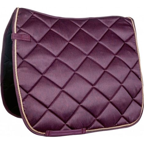 Pony rettangolare, Gris clair 9200: Rectangulaire sous la selle ou le dressage Modèle Aria piqué de diamants avec cordon (1/4)