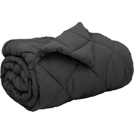 Edredón de Invierno Antracita 140 x 200 cm Microfibra vidaXL