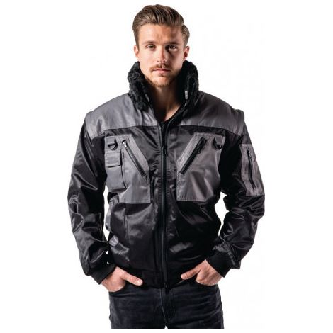 Veste de pilote combinée 4 en 1 taille XL noir/gris