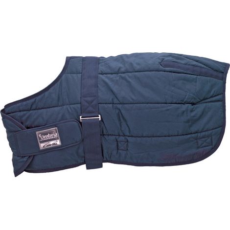 95 cm, Blu Navy: Coperta da box puledri traspirante imbottita 250g con chiusura regolabile