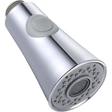 Küchenarmatur mit 2 Funktionen, Ausziehbrause und Rückschlagventil, Ersatzteile, G1/2-Anschlüsse, polierte Chromoberfläche – Crezuo