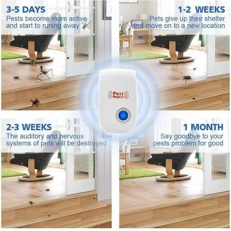 FLITI Ultrasonic Pest Repellent for Mice and Insects, Dual Sound Wave Technology, Low Power Consumption, Ideal for Home and Office (1/5)