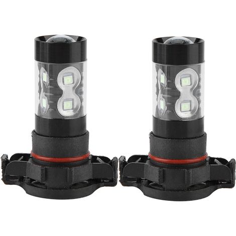 Kit 2 Ampoules LED H16 5202 100W Bleu Glace 8000K pour Feux de Brouillard (1/5)