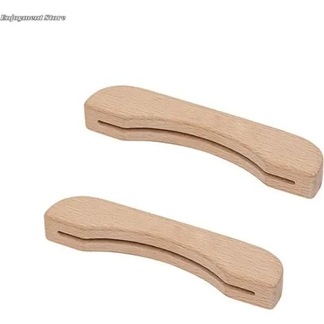 1 paire de poignées de rechange en bois pour poêles à barbecue, résistantes à la chaleur et isolées, anti-brûlures, compatibles avec les poêles à sauce, les grils, les plaques de cuisson et les réchau (1/5)