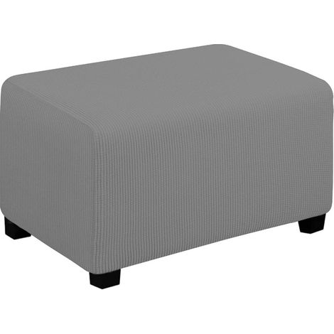 1 housse extensible pour pouf, couverture rectangulaire en polyester, résistante à l'usure, lavable en machine, protection meubles (1/5)