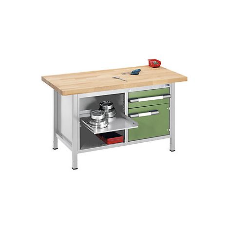 Banco de trabajo de altura regulable  bastidor modular  1 cajón (1/2)