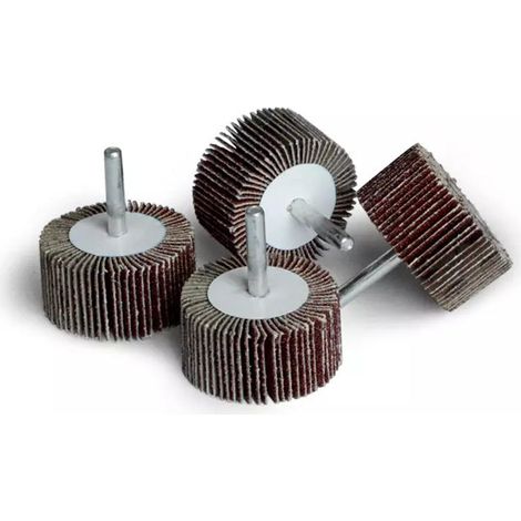 royaluxe - 4 Pcs Roue à Lamelles, Ponçage de Disque de Roue à Lamelles de Papier de Verre Abrasif pour Outils Rotatifs (1/5)