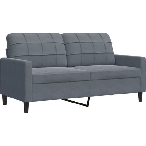 2-Sitzer-Sofa Dunkelgrau 140 cm Samt vidaXL