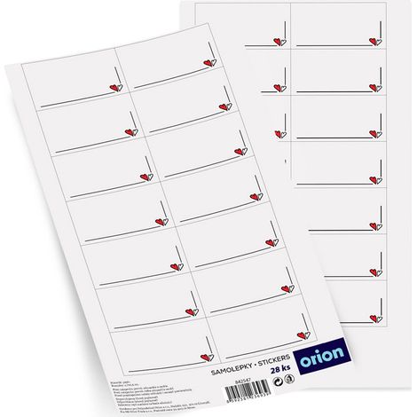 Etiquetas para tarros, forma de corazón, 28 piezas