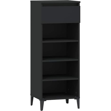 Maison Exclusive - Scarpiera Nera 40x36x105 cm in Legno Multistrato (1/5)