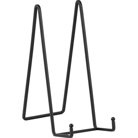 2 Pièces - Chevalet Support - Présentoir Porte Assiette - Support Métal Robuste Pour Cadre Photo Et Livre De Cuisine - Usage Domestique Et Commercial - Noir - 25,6x25,6 cm