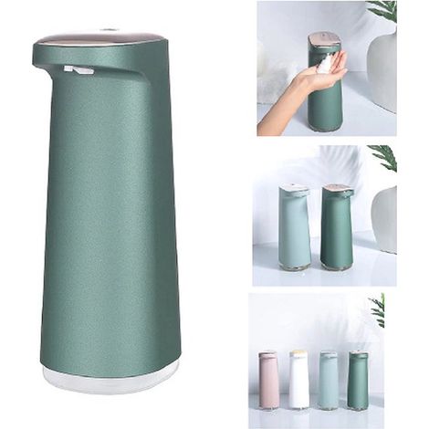 Automatischer Seifenspender, Geschirrspülmittelspender, 450 ml, USB-aufladbar, wasserdicht, dunkelgrün.