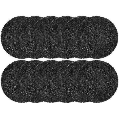 Lot de 12 filtres absorbants pour poubelle, désodorisant purifiant au charbon actif pour poubelles et seaux à compost - Ronds (1/4)
