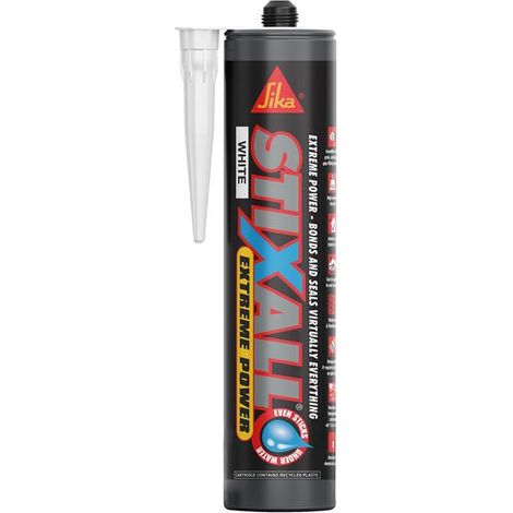 Everbuild Stixall Extreme Power Hybrid Polymer Grab Adhesive and Sealant – White, 300ml (1/5)
