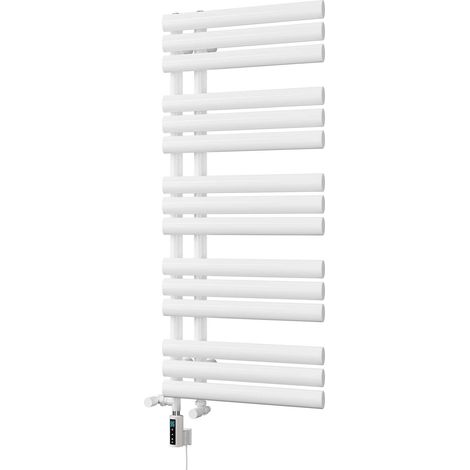 Percival - White Dual Fuel Towel Rail H1120mm x W500mm Thermostatic WIFI (1/3)