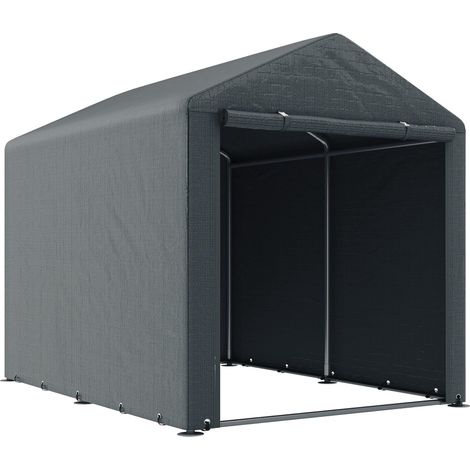 Abri de jardin tente de stockage portable abri de vélo garage pour extérieur avec cadre en acier galvanisé grande porte