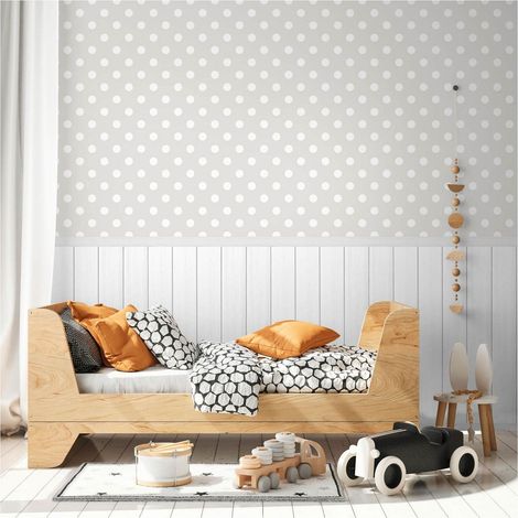 Photo wallpaper wall Profhome 398062 hot embossed non-woven wallpaper slightly textured with pattern for kids matt grey white silk grey 1,59 m x 2,8 m (1/5)