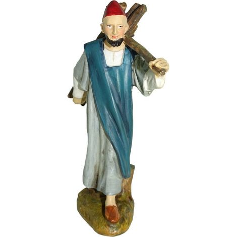 PASTORE CON LEGNA PER PRESEPE DA 10 CM (1/2)