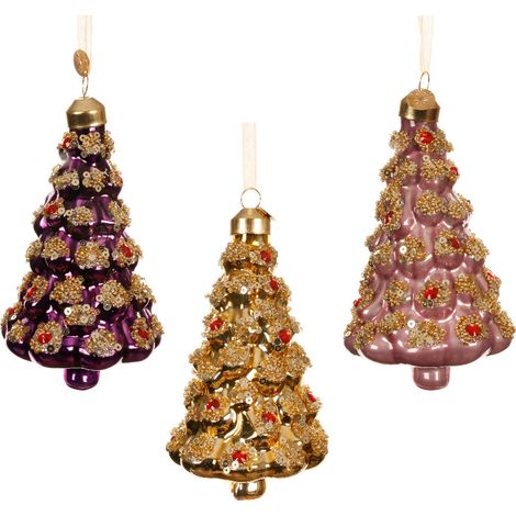 kaemingk KAEMINGK - Albero di natale da appendere in vetro Cod. 122223
