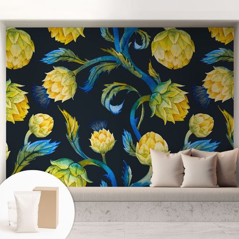 Carta Da Parati Con Design Moderno - Per Rinnovamento Rapido - Non-Woven - Per Interni Moderni Virtuoso delle piante 208x146 cm (1/5)
